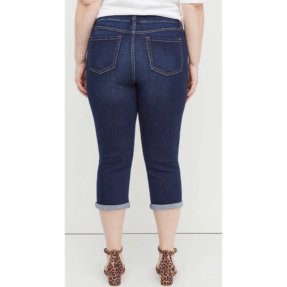 Lane Bryant pedal pants dark wash NWT - Picture 2 of 3